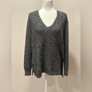 Athleta Switchback Wool Blend Sweater Pullover Black Size Small